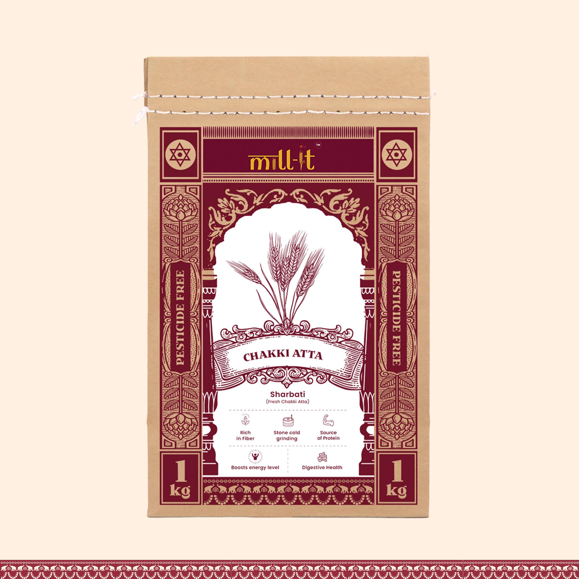 10kg Sharbati Atta + 500 ML A2 Cow Ghee Combo thumbnail 2