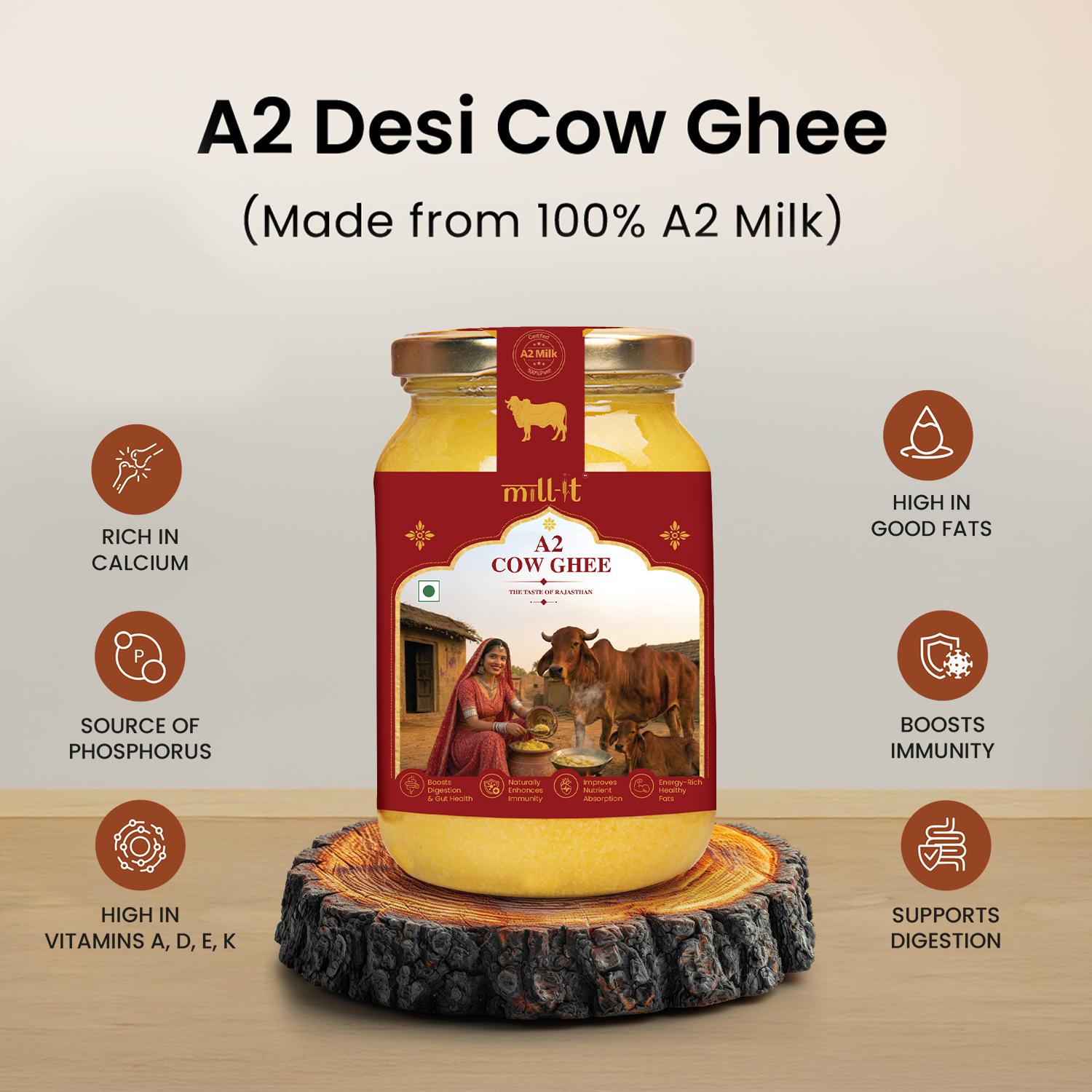Free Khapli Multigrain Atta on 500 ml A2 Desi Cow Ghee thumbnail 5