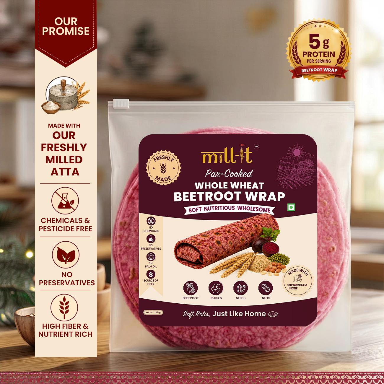 Par-Cooked Beetroot Wrap