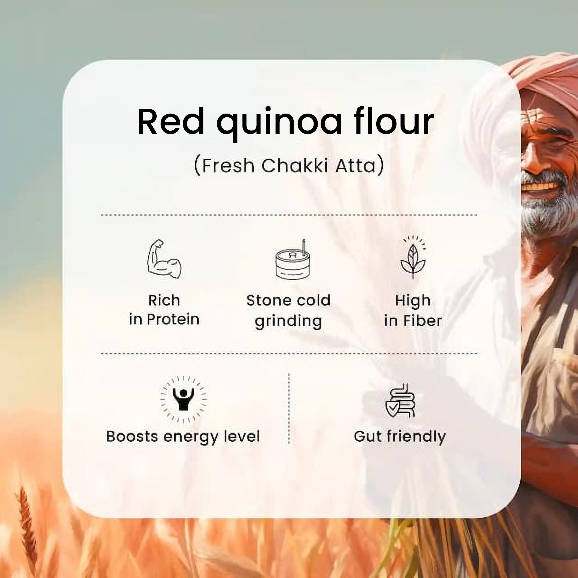 Red Quinoa Atta - 500gm thumbnail 5