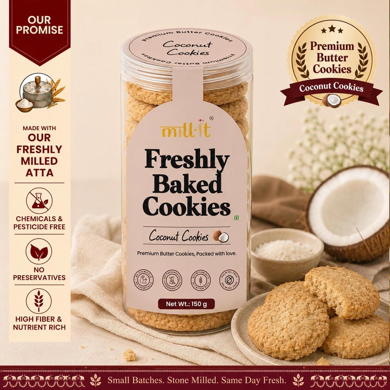 Freshly Baked Coconut Butter Cookies