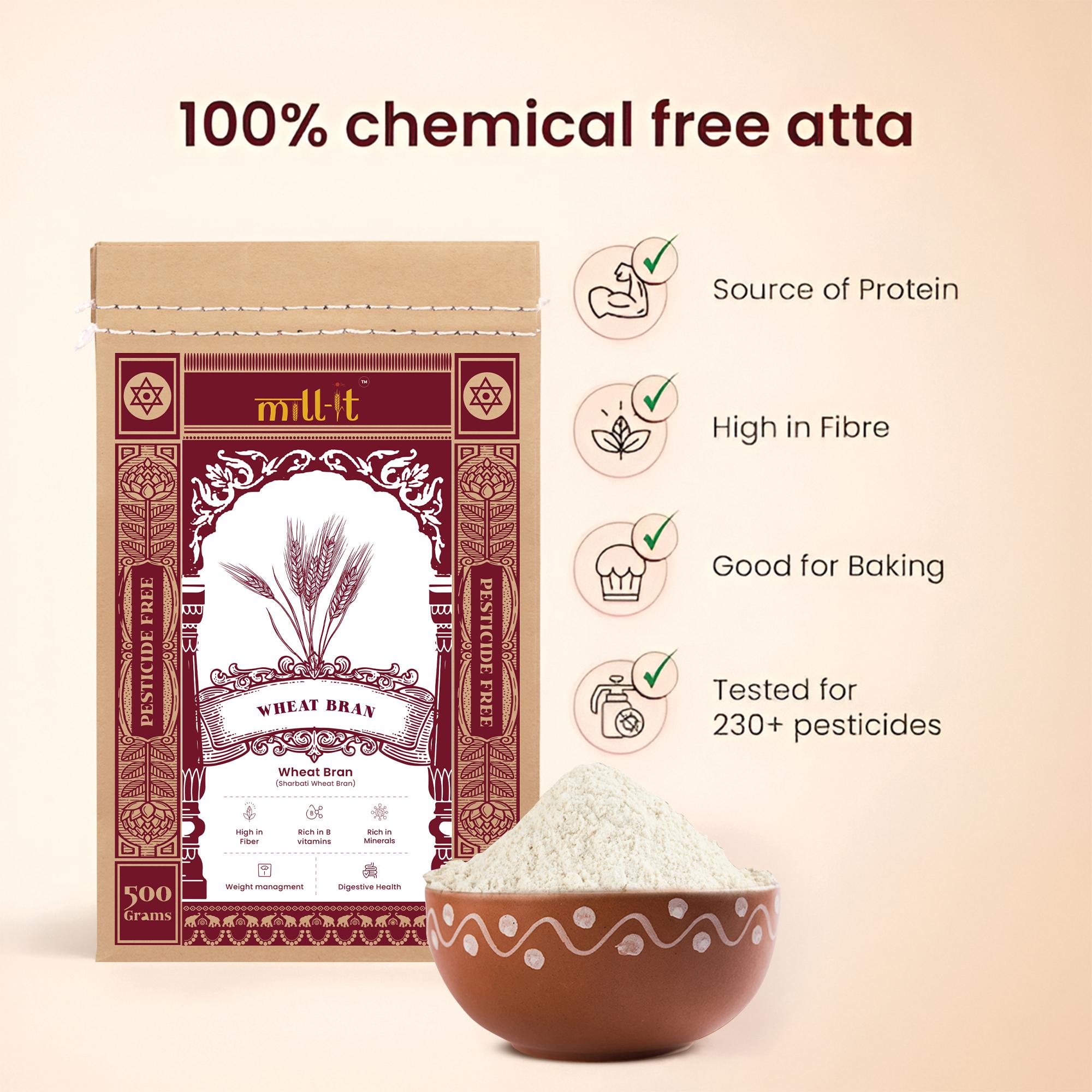 Sharbati Wheat Bran - 500gm thumbnail 4