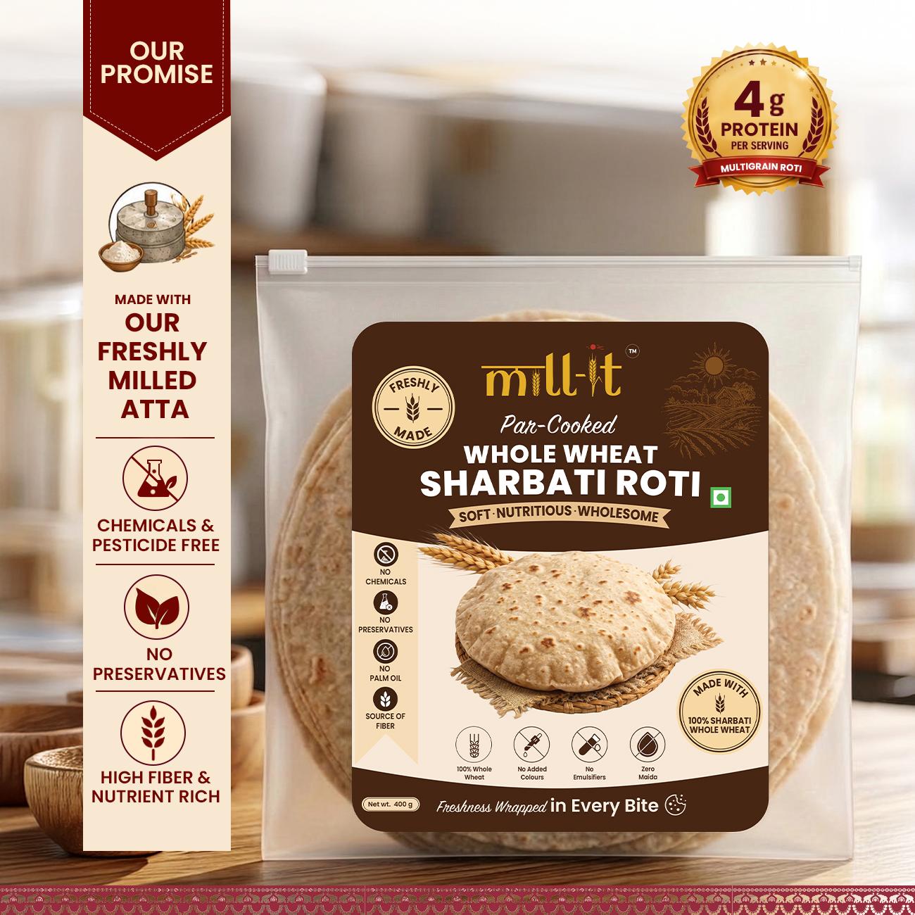 Par-Cooked Sharbati Roti
