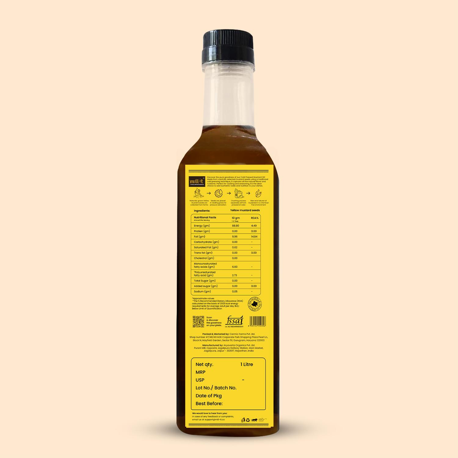 Cold - Pressed Yellow Mustard Cooking Oil thumbnail 8