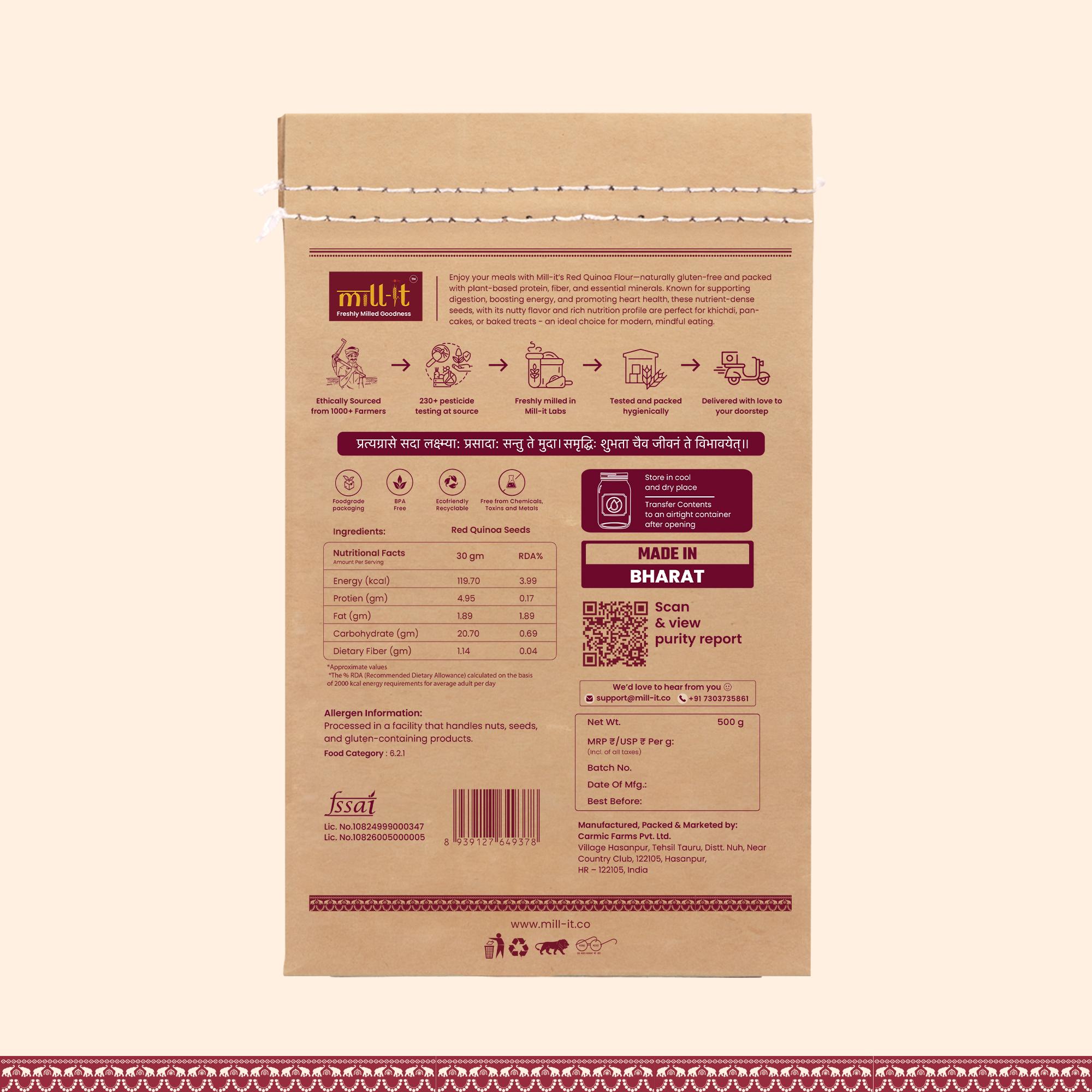 Red Quinoa Atta - 500gm thumbnail 7