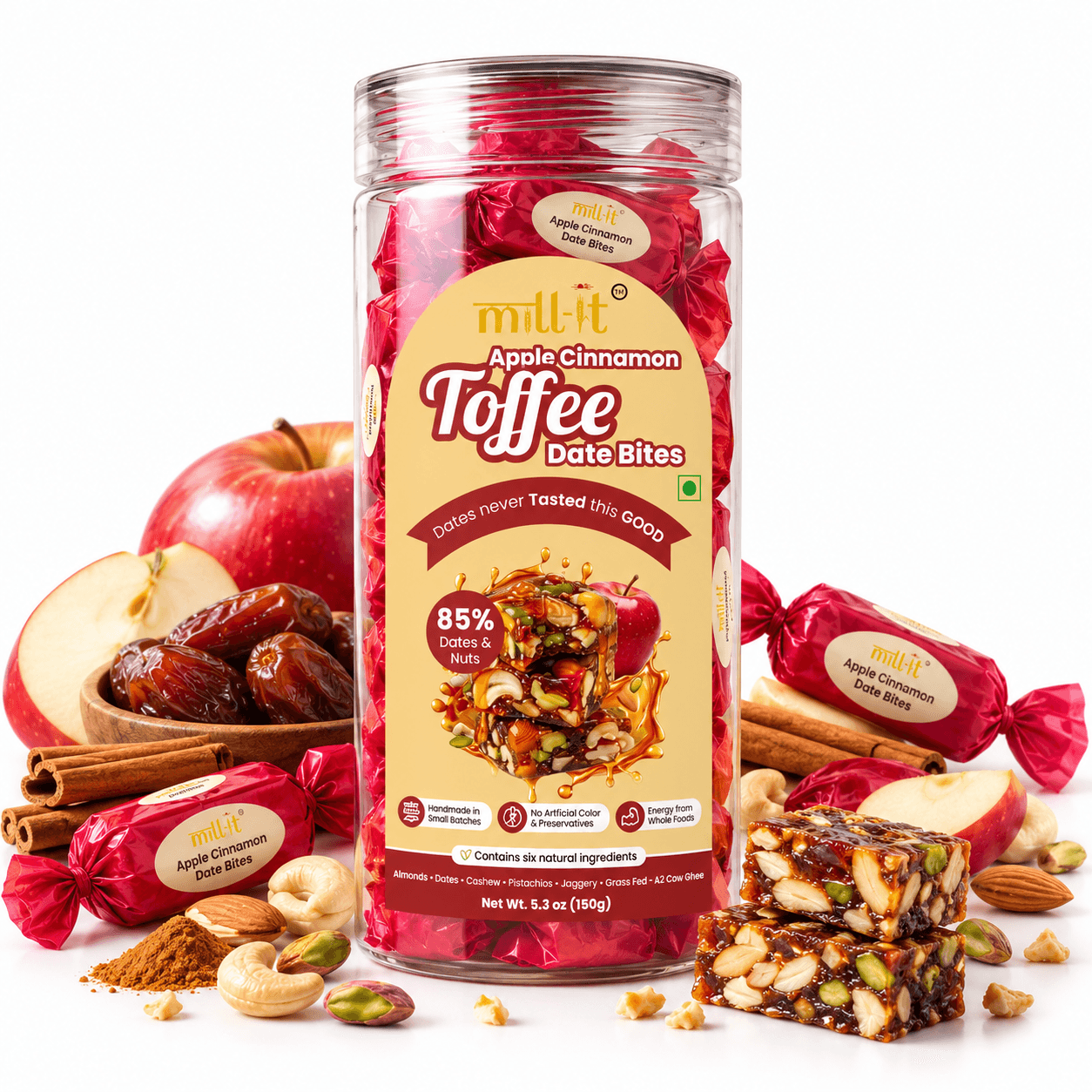 Apple Pie Toffee Date Bites