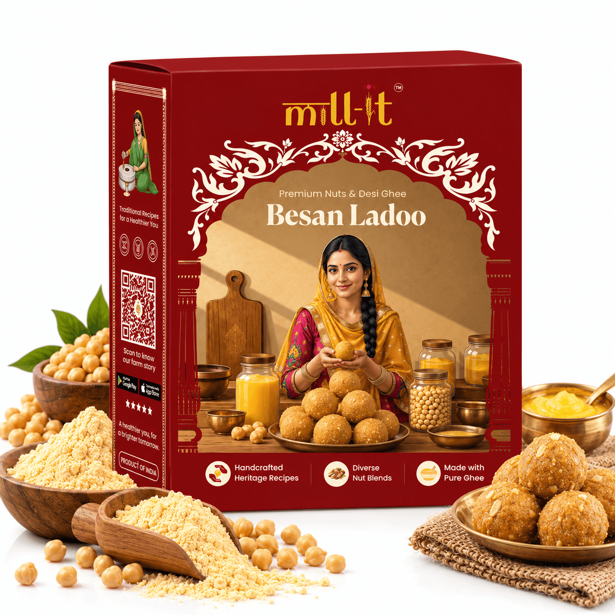 Besan Dry Fruit Laddoo
