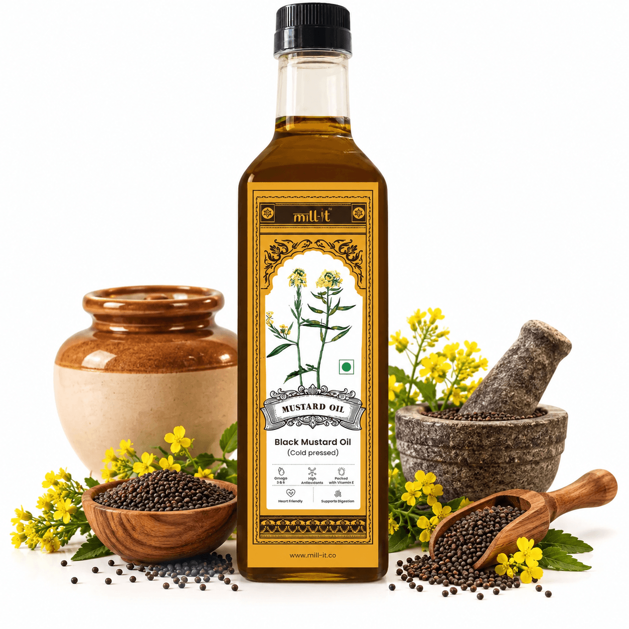 Cold - Pressed Black Mustard Cooking Oil