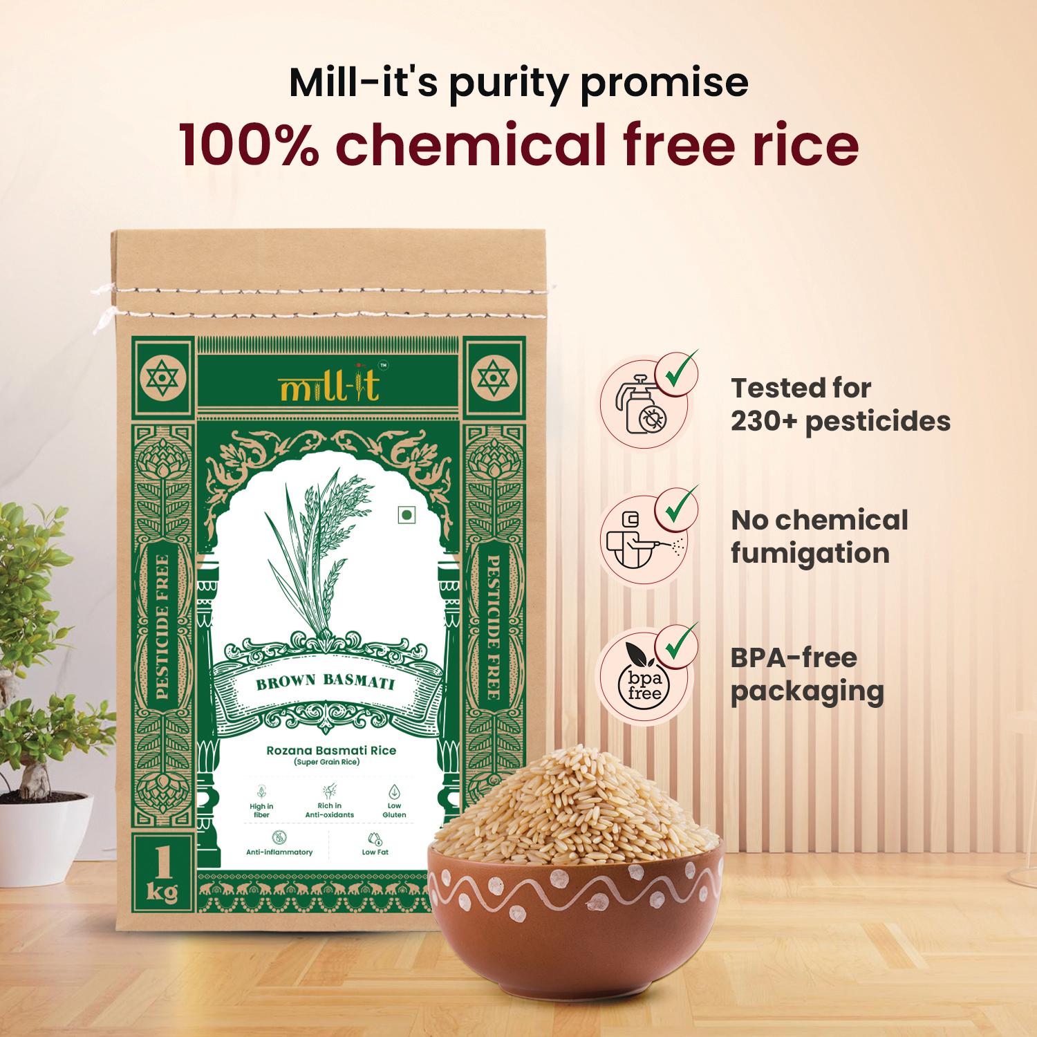 Rozana Brown Rice - 1 kg thumbnail 4