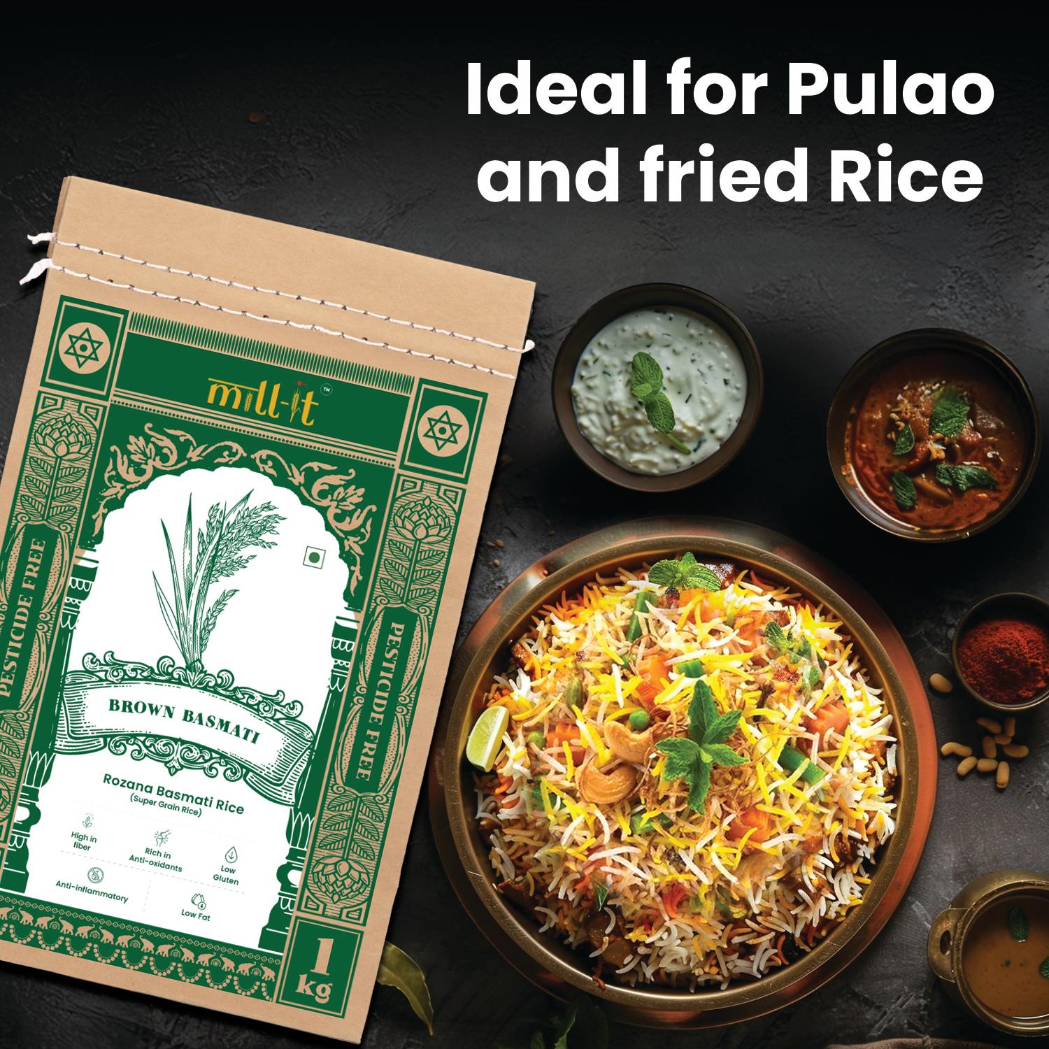Rozana Brown Rice - 1 kg thumbnail 5