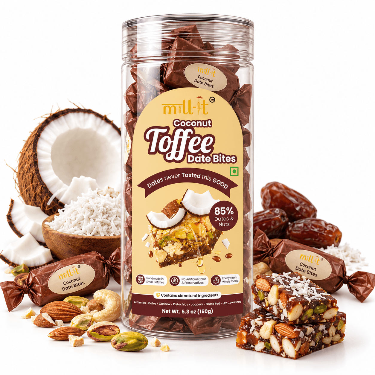 Coconut Toffee Date Bites