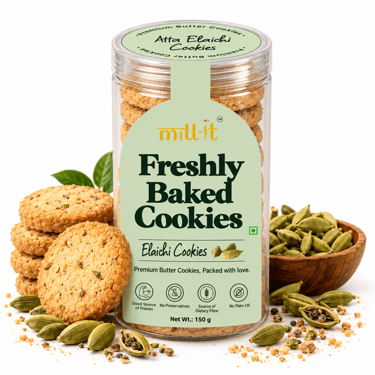 Freshly Baked Elaichi Butter Cookies