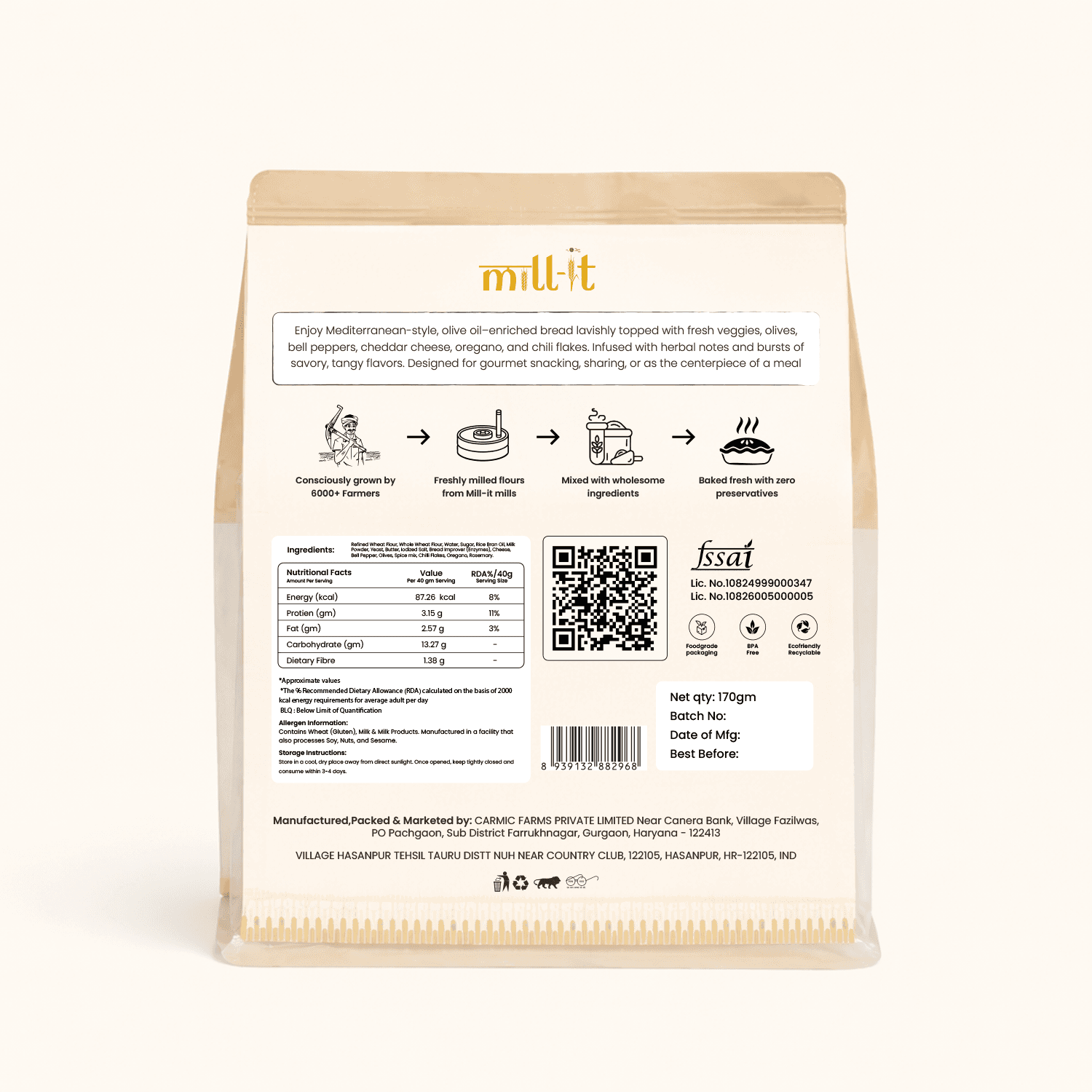 Free Focaccia bread on 1000 ml Extra Virgin Olive Oil thumbnail 5
