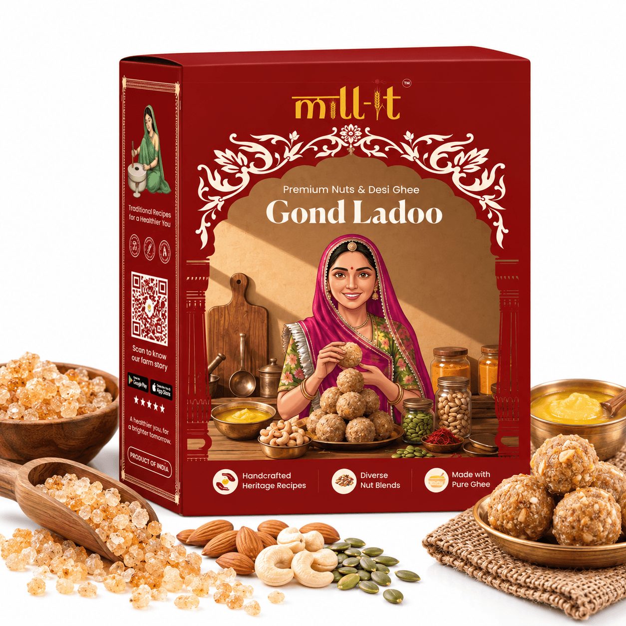Gond Dry Fruit Laddoo