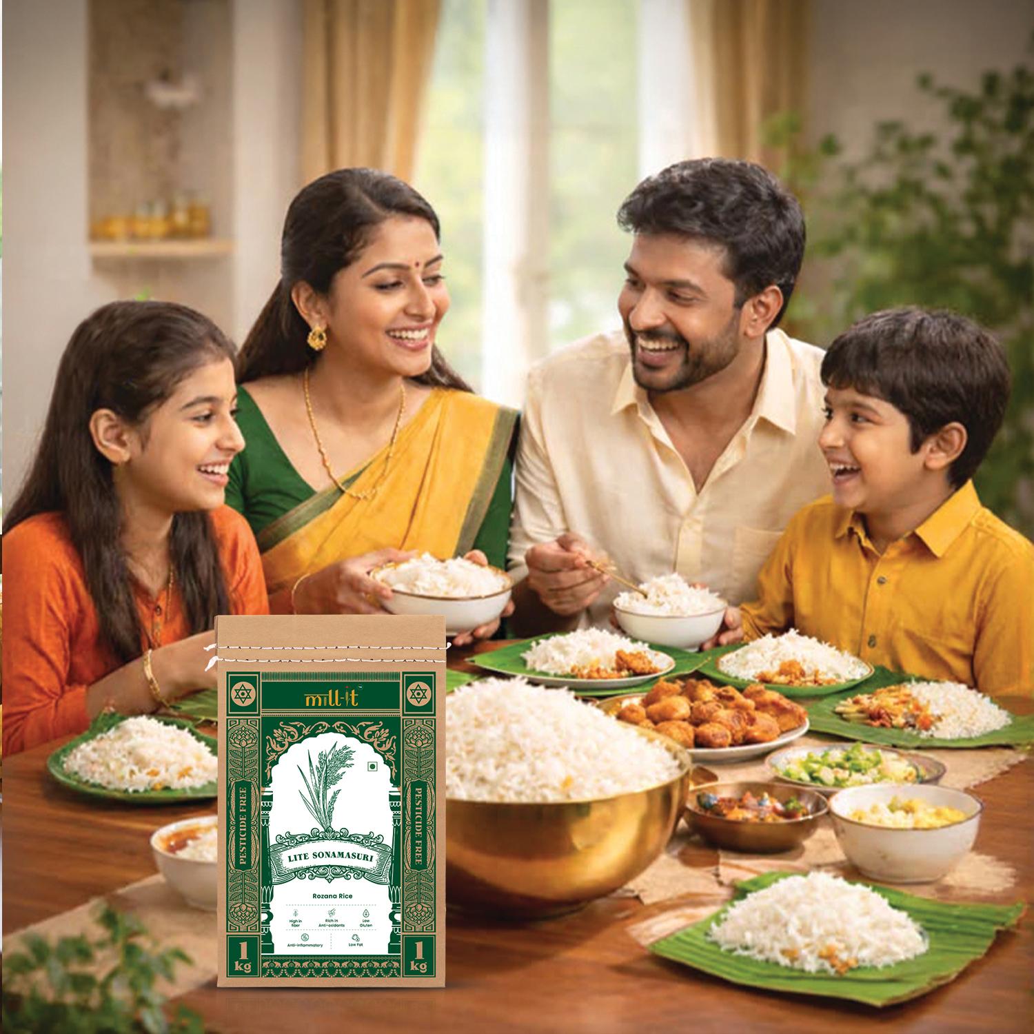 Rozana Sonamasuri Rice - 1 kg thumbnail 4