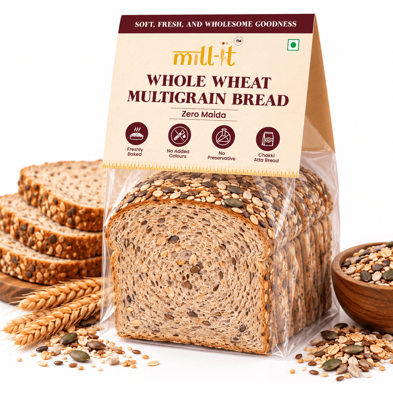 Freshly Baked Multigrain Bread
