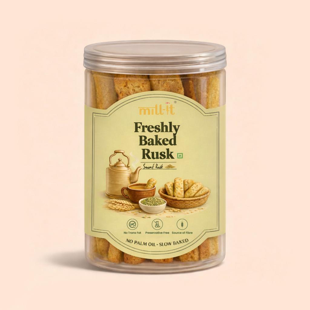 Freshly Baked Saunf Rusk