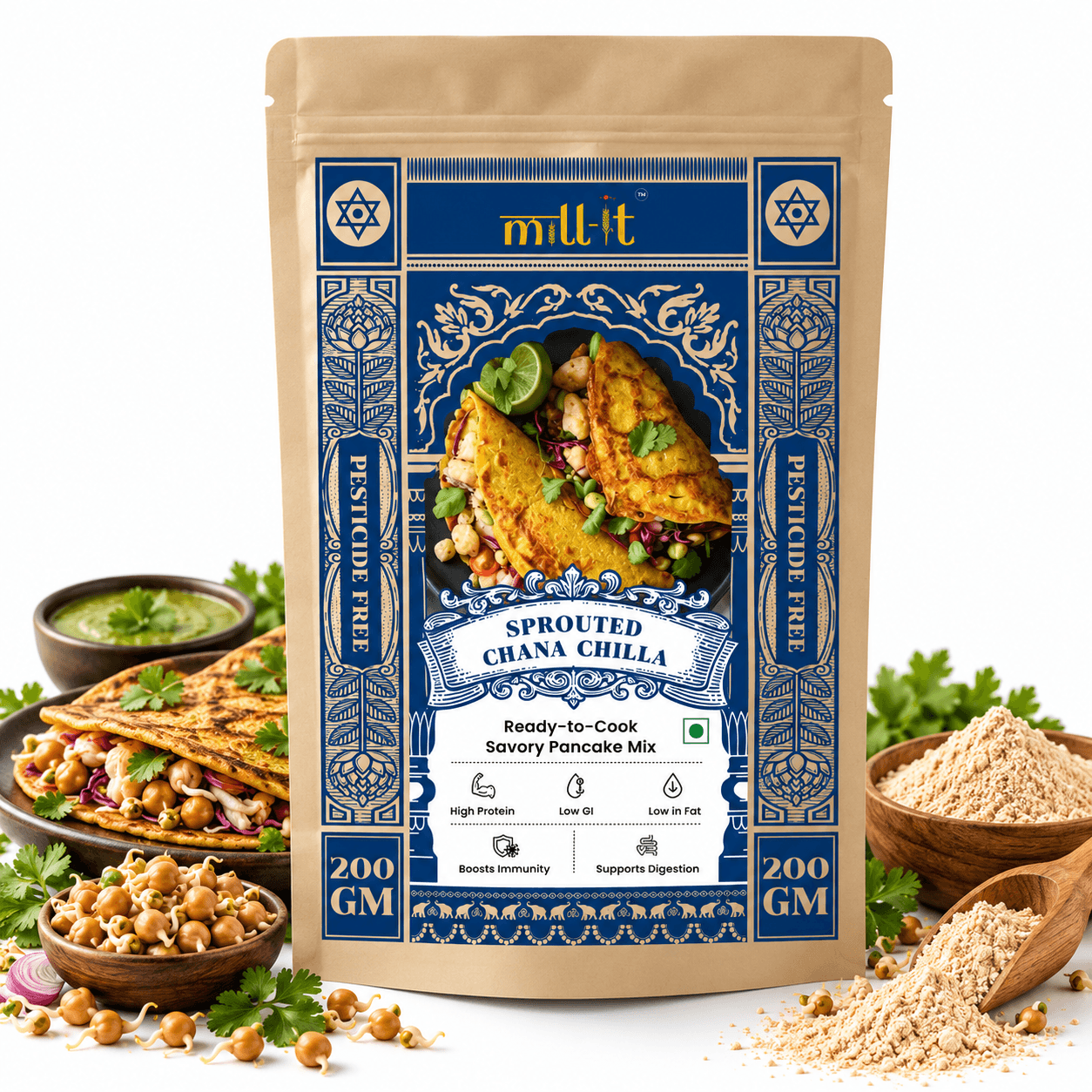 Sprouted Chana Chilla - 200 gm