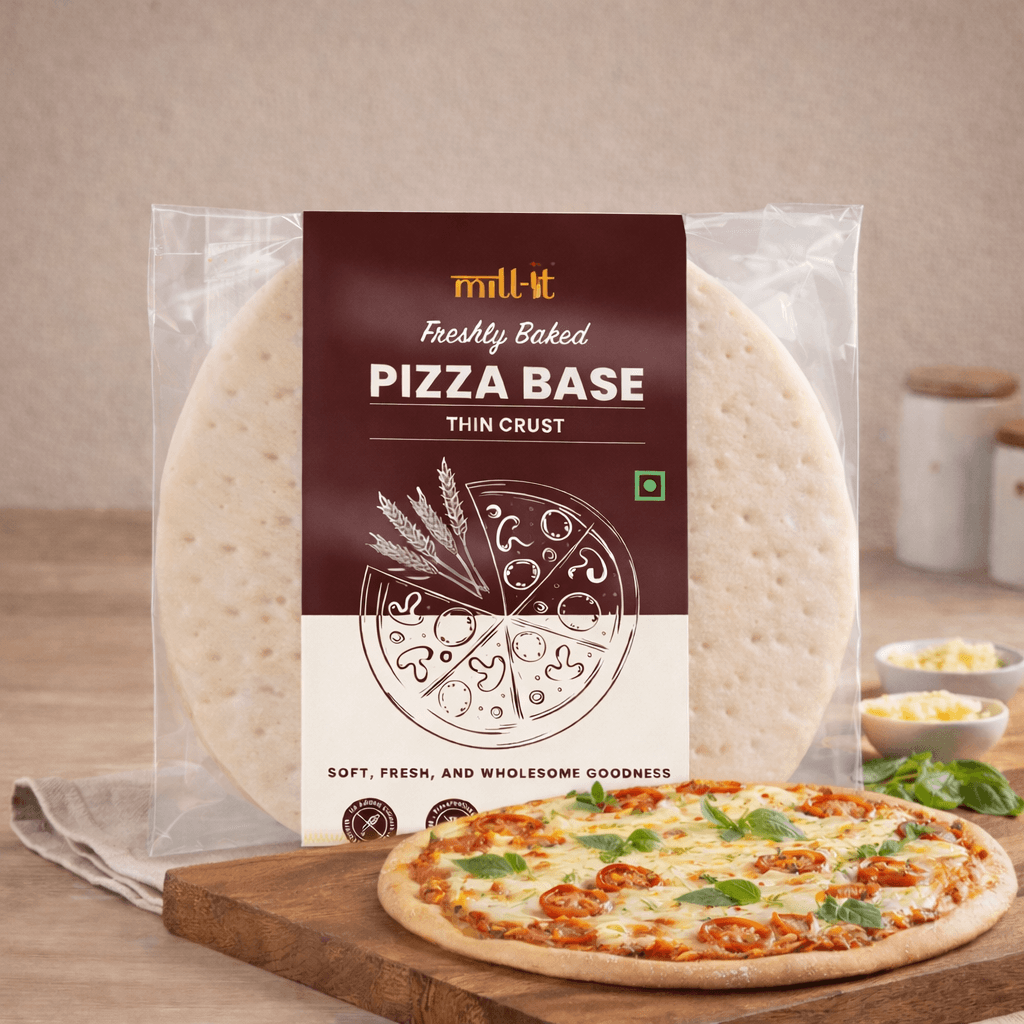 Freshly Baked Thin Crust Pizza Base- 100 gm (2 pcs)