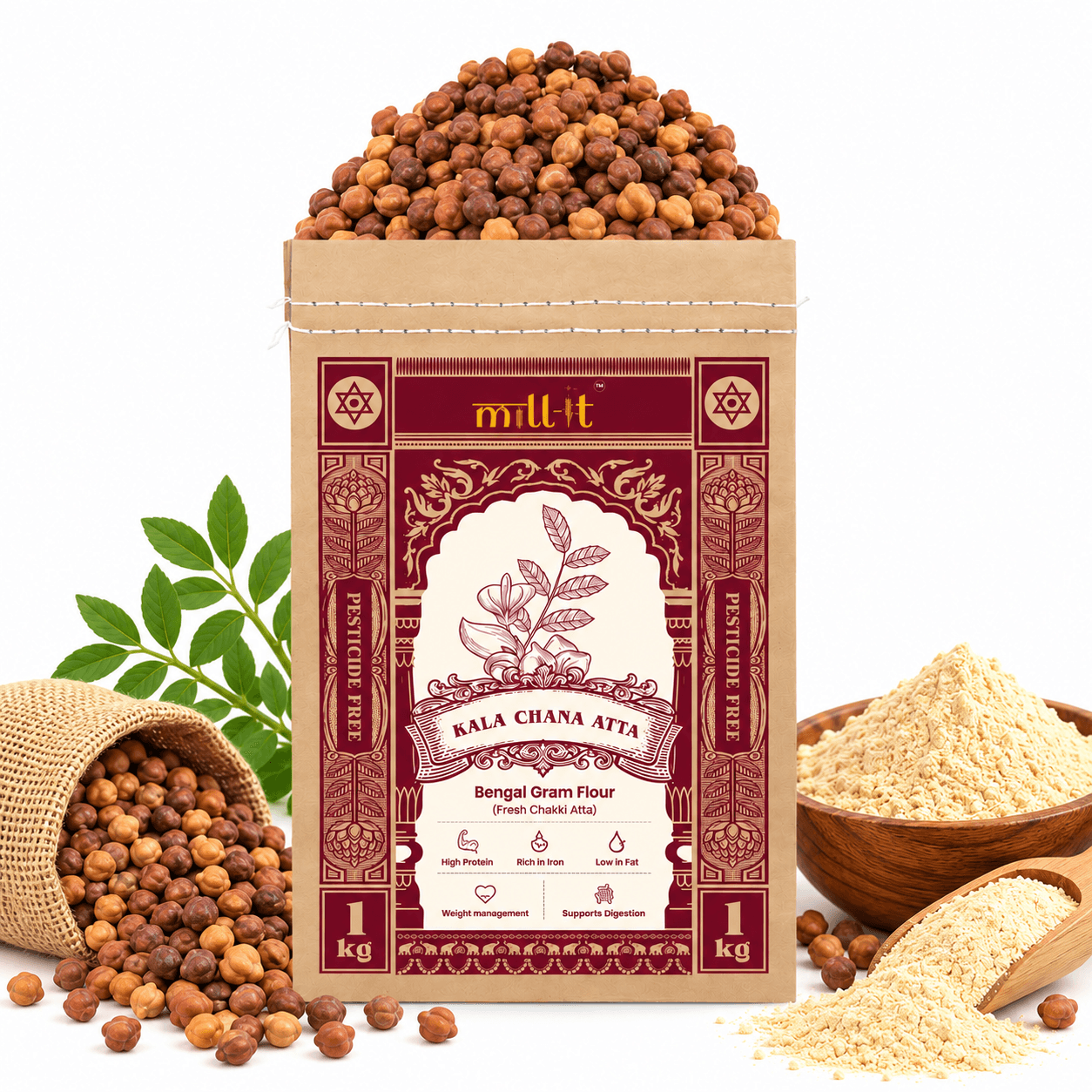 Kala Channa Atta - 1 kg