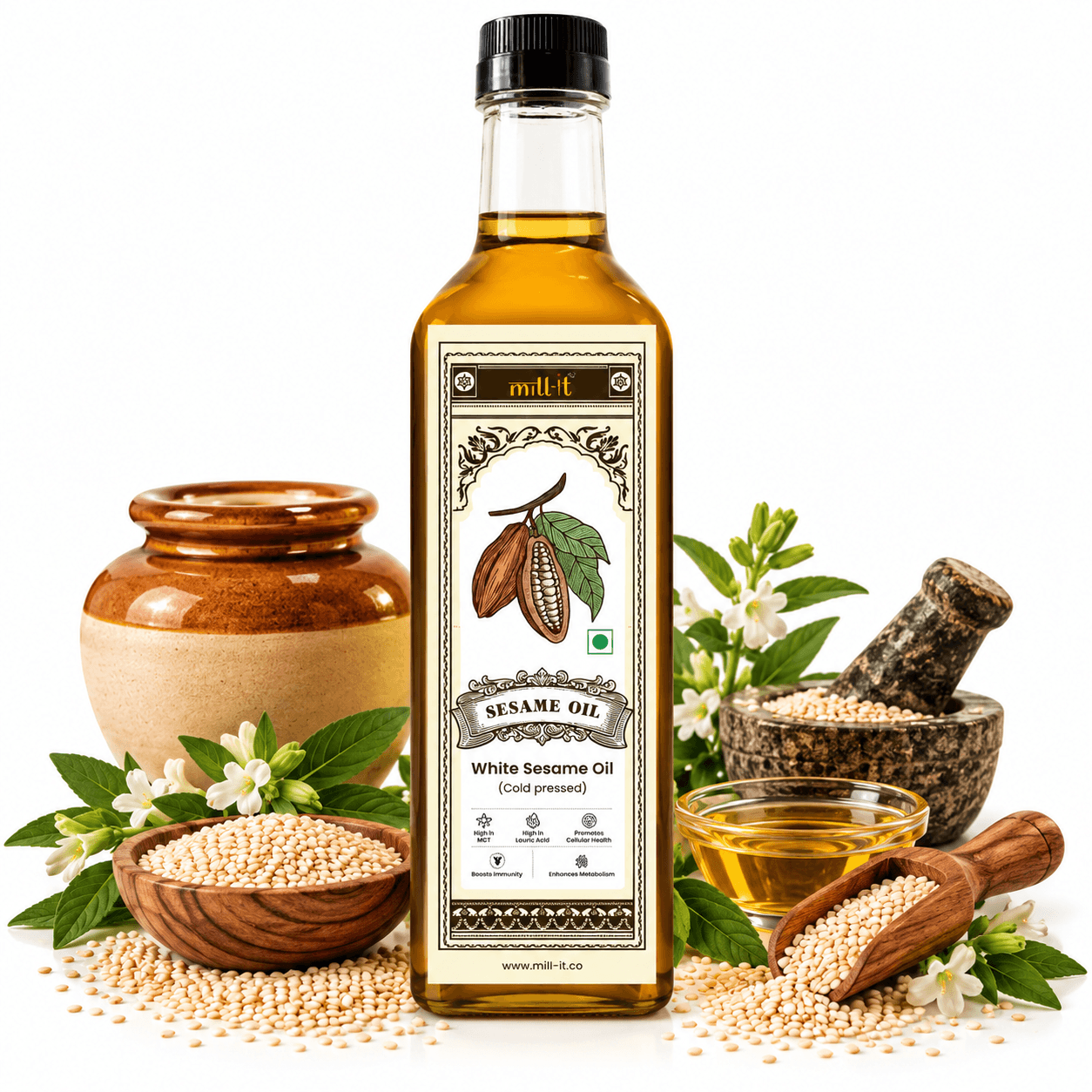 Cold - Pressed Sesame Cooking Oil