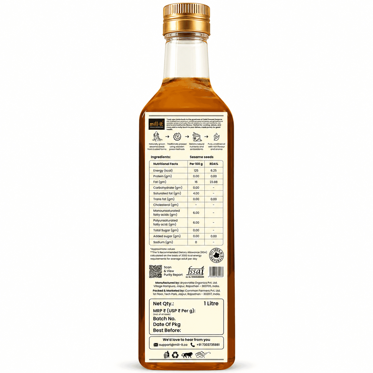 Cold - Pressed Sesame Cooking Oil thumbnail 8