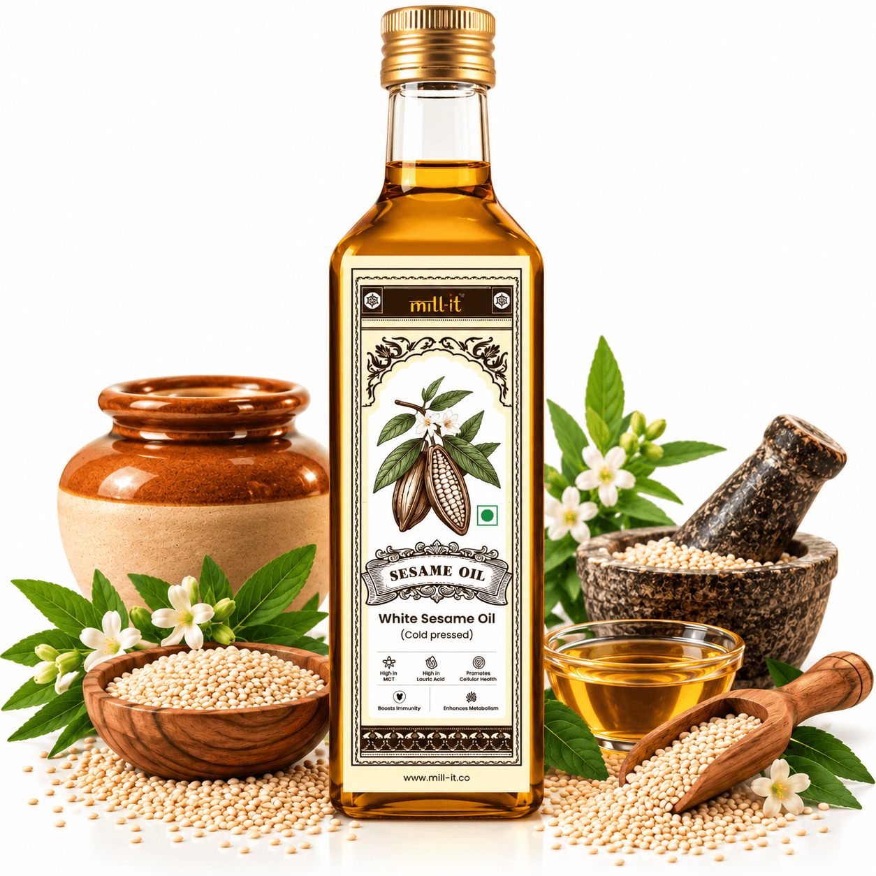 Cold - Pressed Sesame Cooking Oil