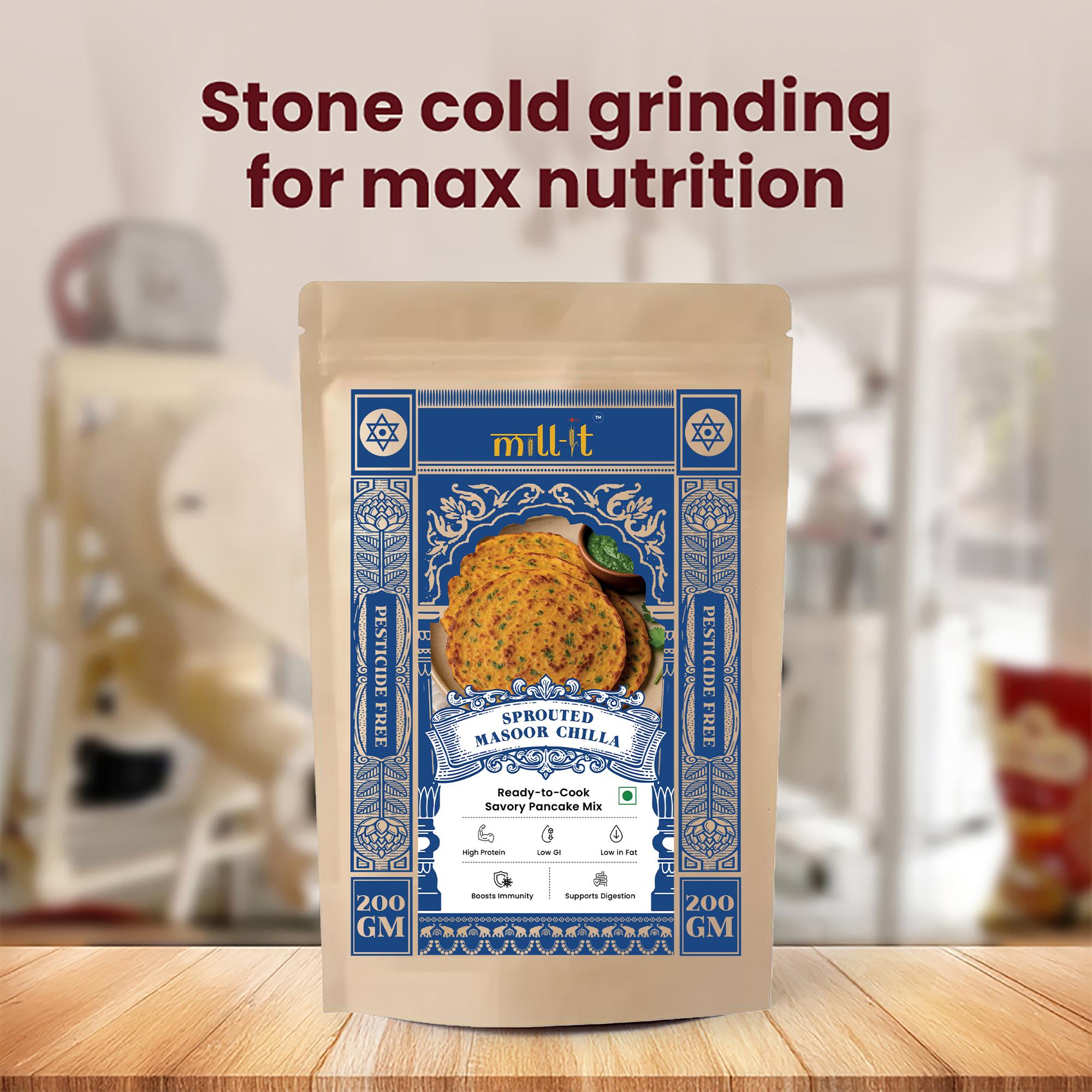 Sprouted Masoor Dal Chilla - 200 gm thumbnail 2