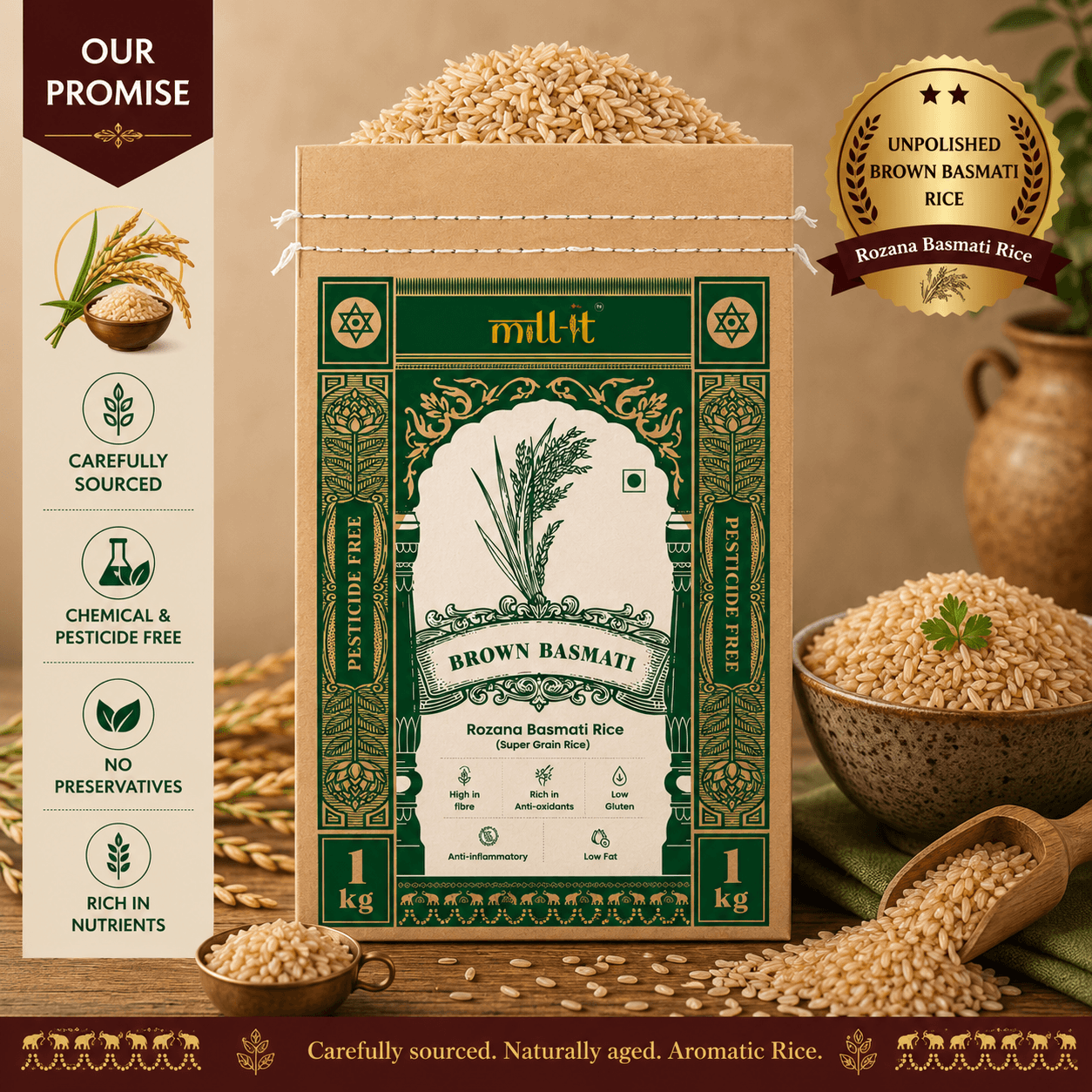 Rozana Brown Rice - 1 kg