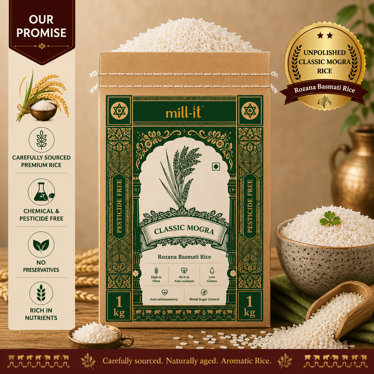 Rozana Classic Basmati Mogra- Raw Rice