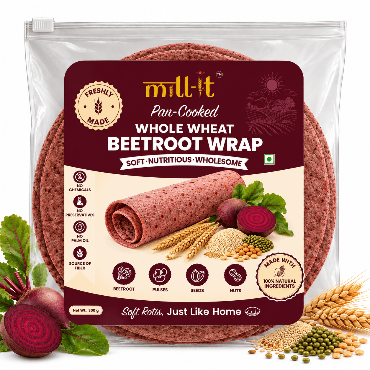 Par-Cooked Beetroot Wrap
