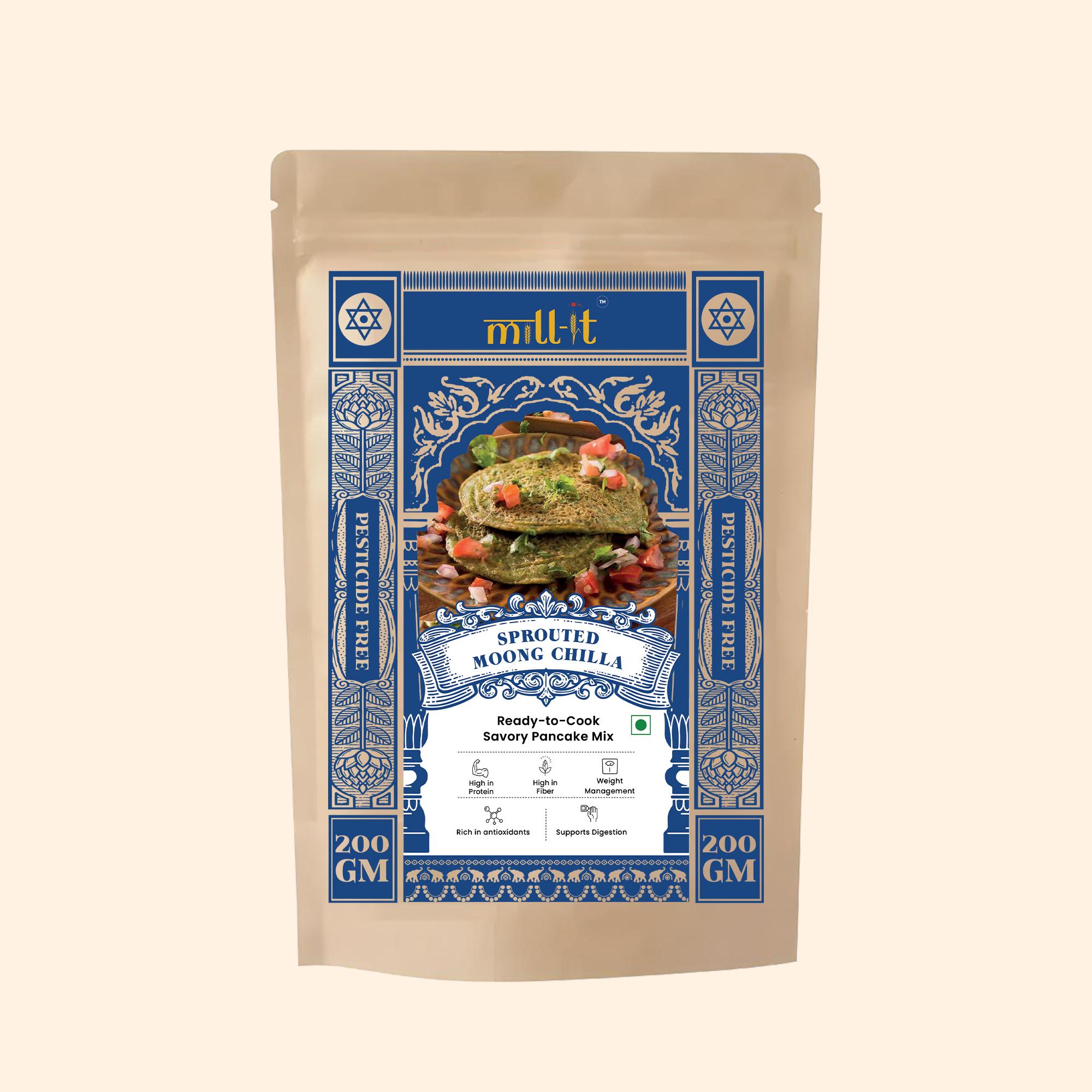 Sprouted Moong Chilla - 200 gm