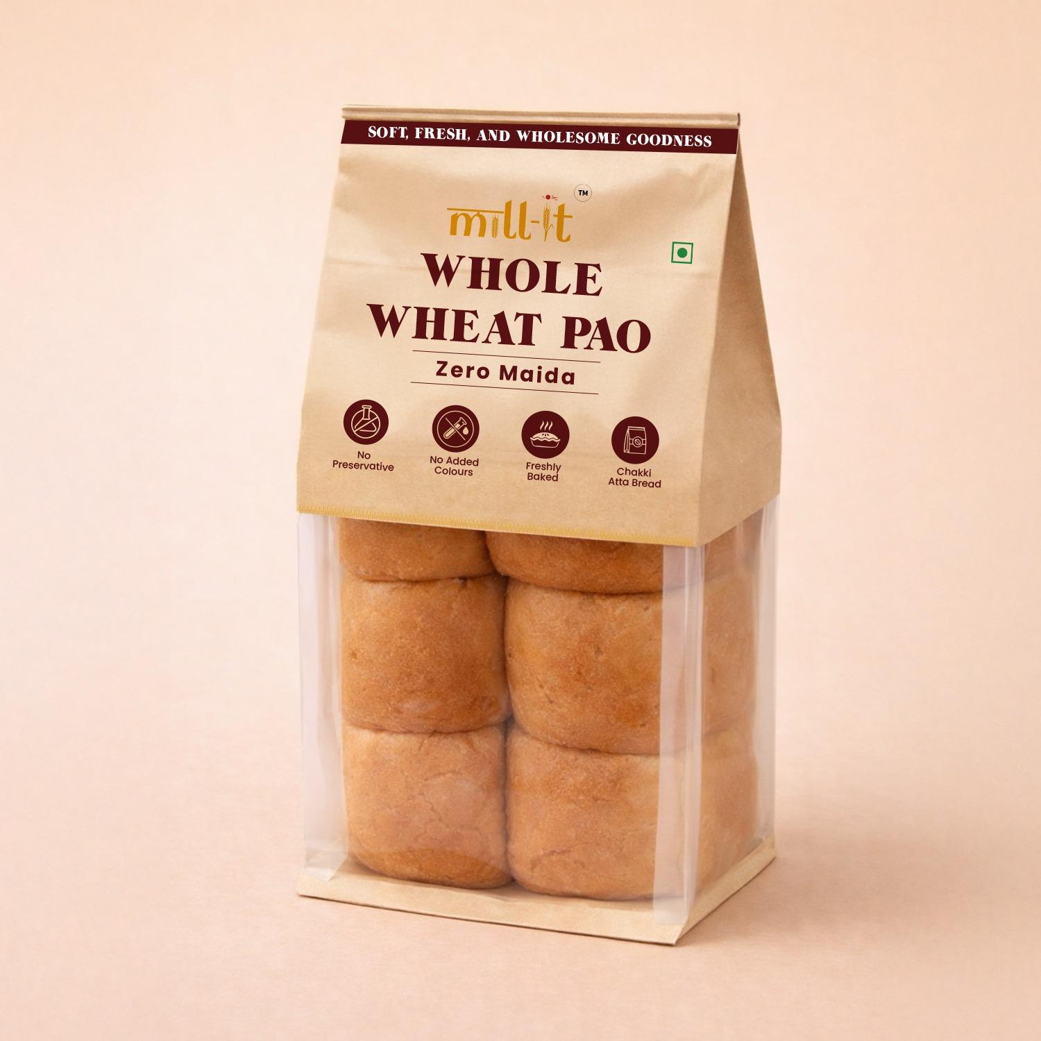 Freshly Baked Whole Wheat Pao