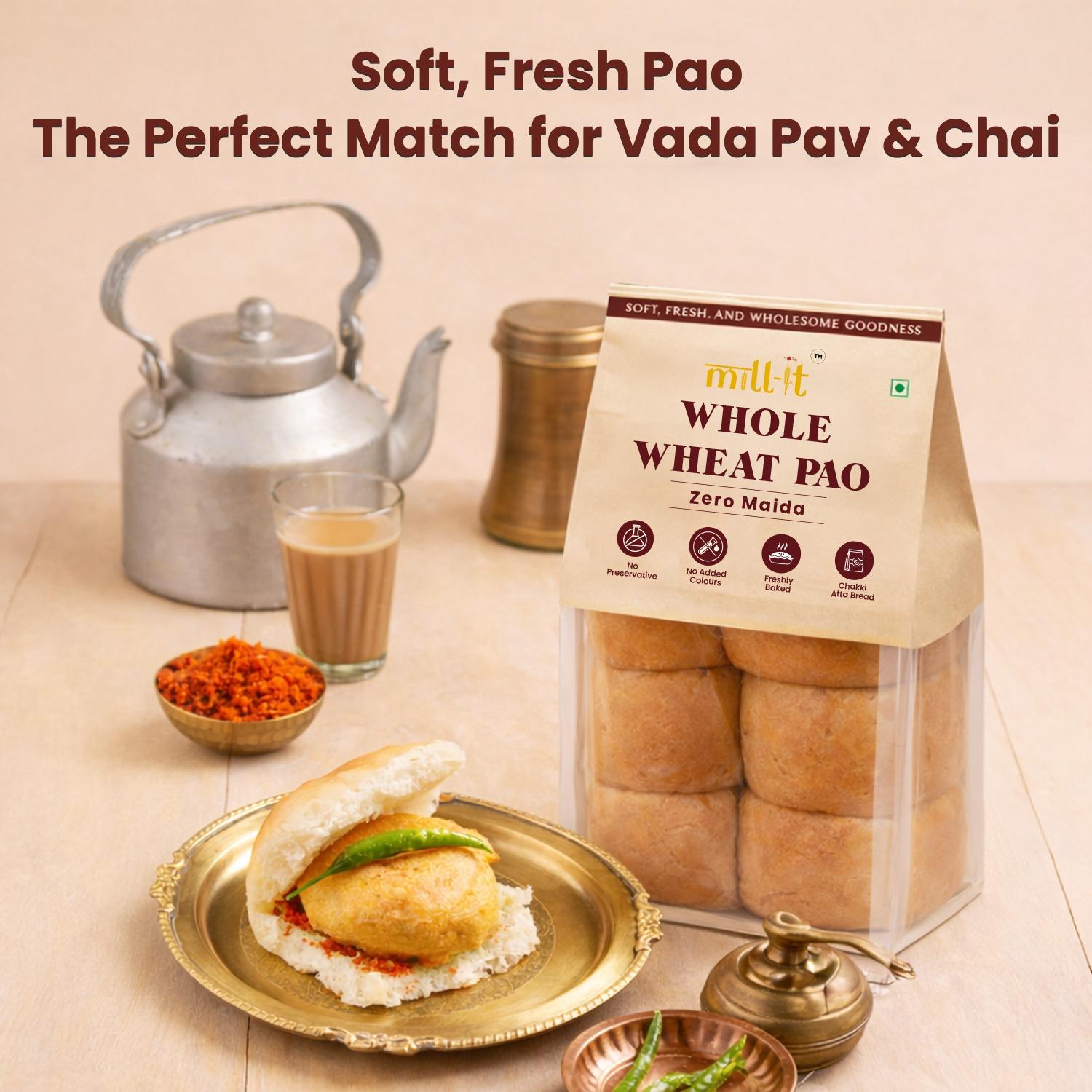 Freshly Baked Whole Wheat Pao