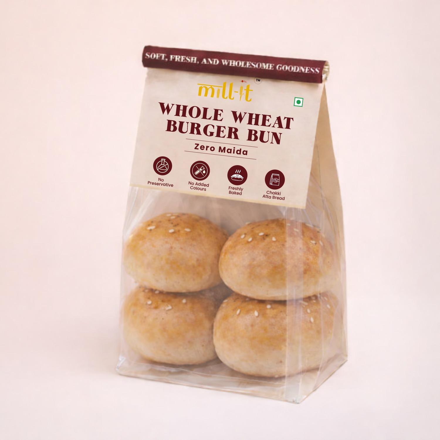 Freshly Baked Whole Wheat Burger Bun