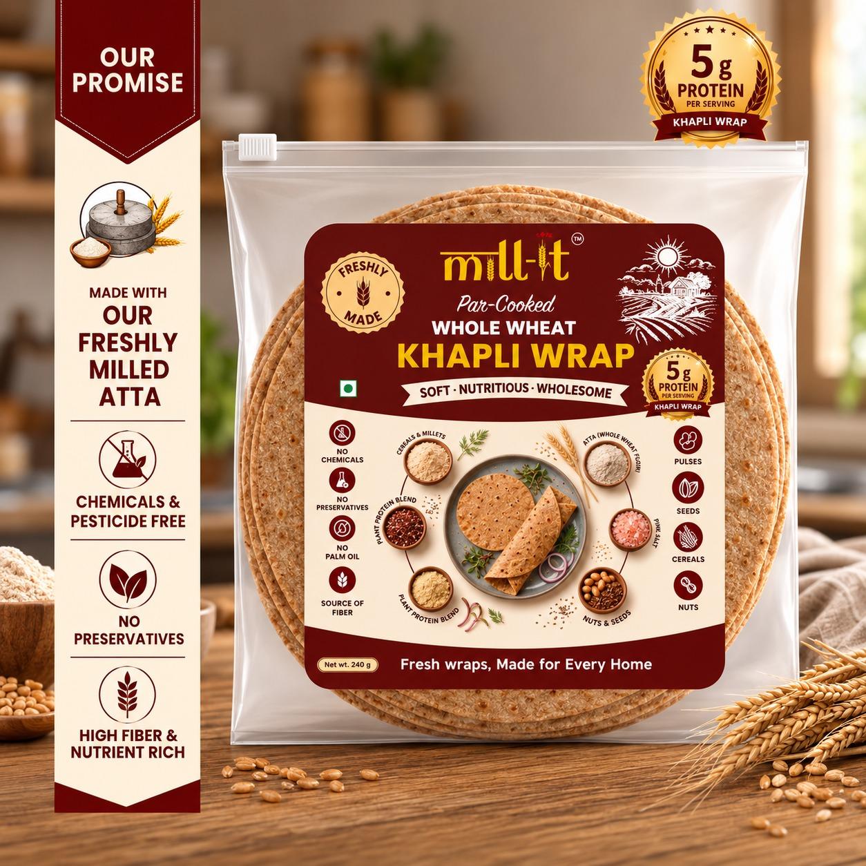 Par-Cooked Khapli Wrap