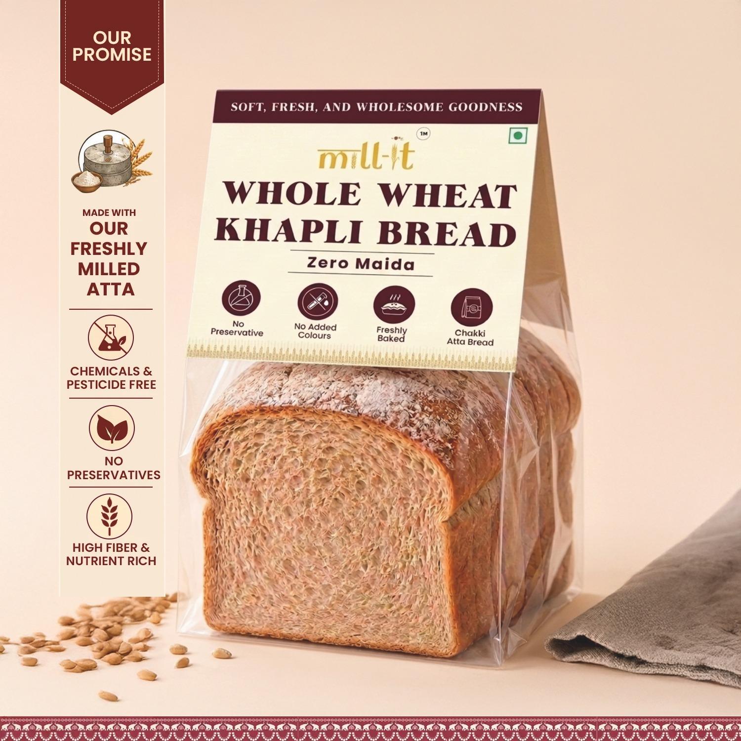 Freshly Baked Khapli Atta Bread