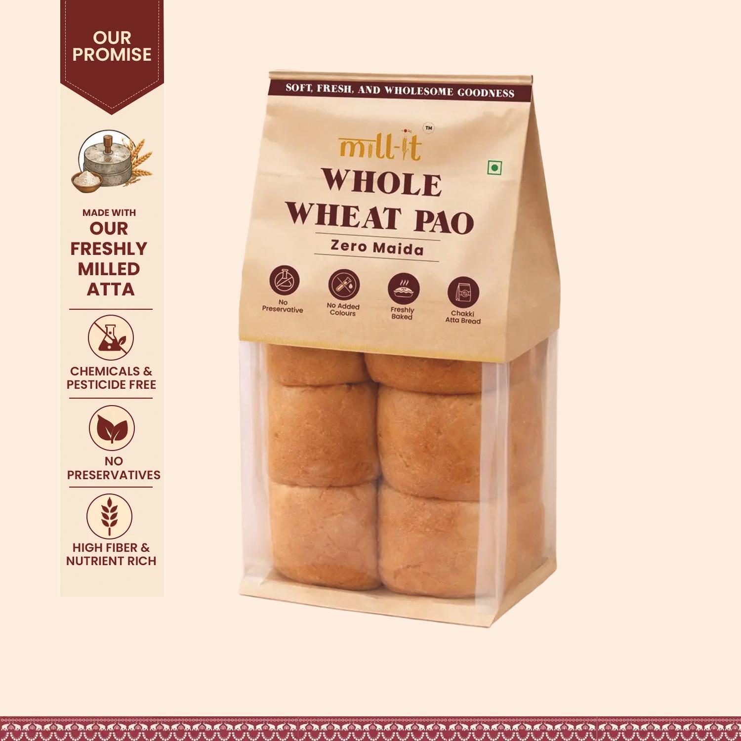 Freshly Baked Whole Wheat Pao