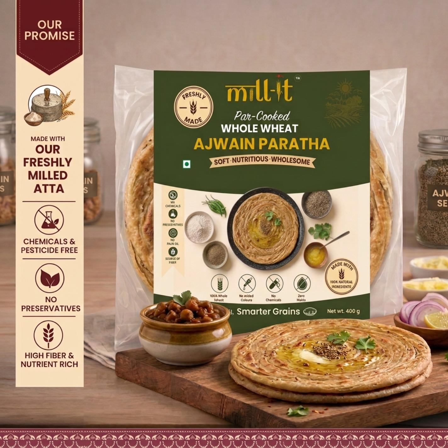 Whole Wheat Ajwain Paratha