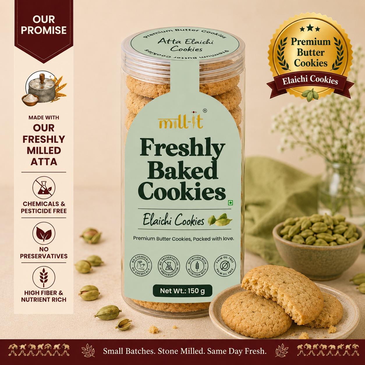 Freshly Baked Elaichi Butter Cookies