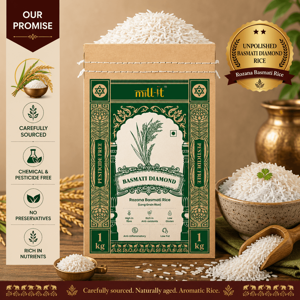 Rozana Basmati Diamond- Raw Rice