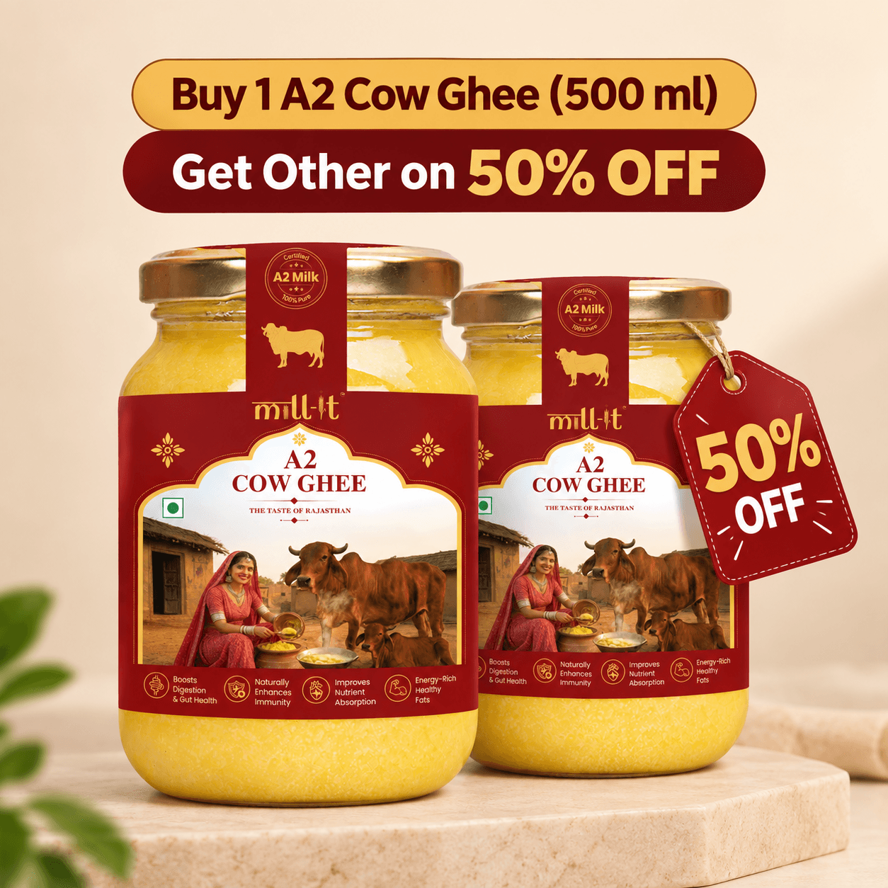 Buy 1 Ghee & Get the 2nd at 50% OFF