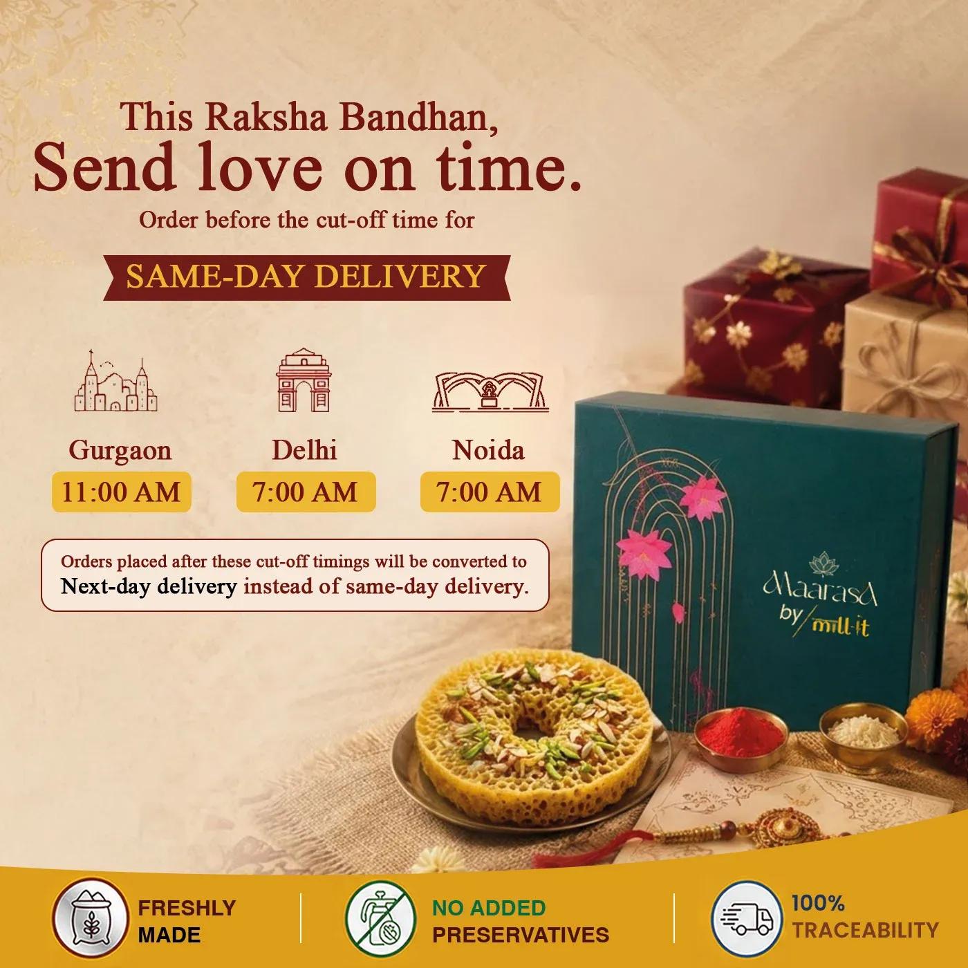 Rakhi Gifts, Delivered Right On Time 🎁